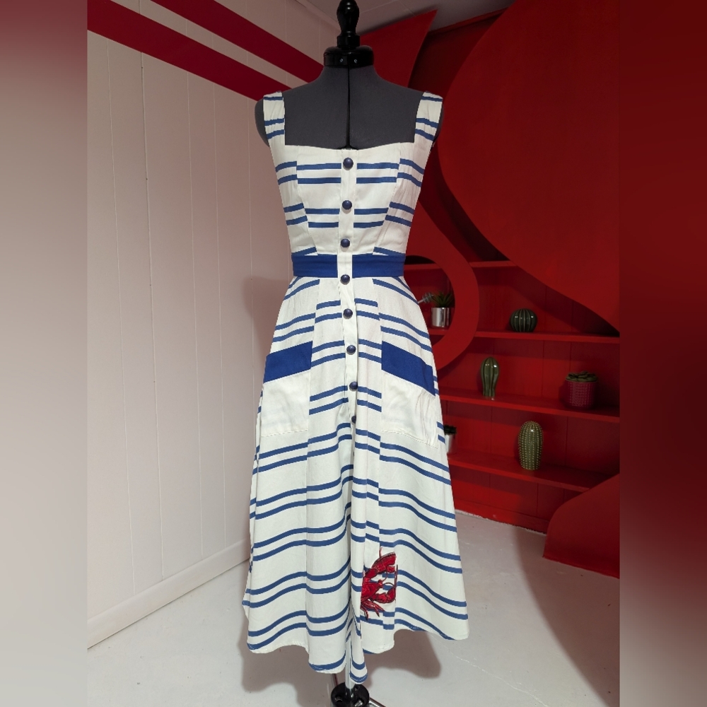 Nautical Striped Dress By Collectif Clothing/London